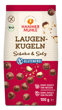 Laugenkugeln mit Schoko & Salz 100g - Hammermühle Bio

Die extra knusprig gebackene Laugenkugeln sind umhüllt von einer zartschmelzender Vollmilchschokolade und mit Salz verfeinert.