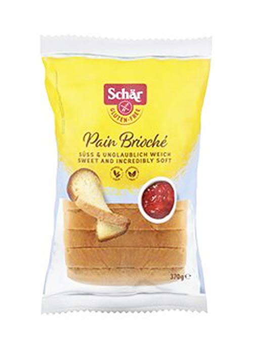 Pain Brioche - Schnittbrot 370g - Schär

Das Süße unter den Schnittbroten. Ideal zum Frühstück aber auch als Nachmittagsgebäck – pur oder verfeinert mit Butter, Marmelade oder Schokocreme!