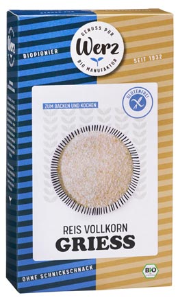 Reis Vollkorn Grieß 250g  - Werz Bio
