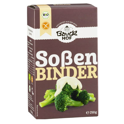 Soßenbinder 250g  - Bauckhof Bio

Soßenbinder von Bauckhof ist eine glutenfreie und rein pflanzlichen Ursprungs, neutral im Geschmack und sorgt für eine sämige Bindung, die Gerichte dezent abrundet. Der Baukhof Soßenbinder bindet Käse-, Tomaten-, Kräuter- und Champignonsoße sowie klassische Mehlschwitzen. Auch für Spargelcreme- und Brokkolicremesuppe eignet sich der Bauckhof Soßenbinder vorzüglich.