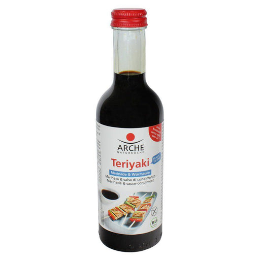 Teriyaki Sauce 155ml - Arche naturküche bio -OHNE KNOBLAUCH !

Teriyaki die Würzsauce sorgt für besonderen Glanz! Ohne Knoblauch! Das glutenfreie Bio Teriyaki hält, was die Herleitung des japanischen Names verspricht: „Teri“ bedeutet Glanz und „yaku“ steht für Braten, Schmoren und Grillen. Teriyaki ist eine der bekanntesten japanischen Saucen.
